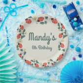 Painterly Lady Bug Birthday Garden Party Papieren Bordje (Feest)