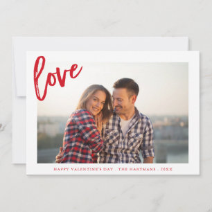 Painterly Love Valentijnsdag-fotokaart Red Feestdagenkaart