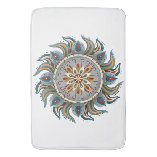 Painterly Mandala Badmat (Voorkant Verticaal)