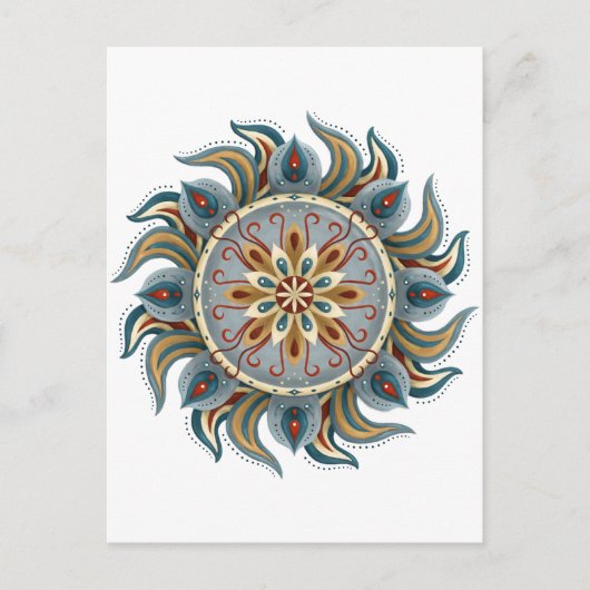 Painterly Mandala Briefkaart (Voorkant)