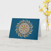 Painterly Mandala Kaart (Gele Bloem)