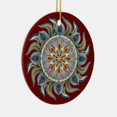 Painterly Mandala Keramisch Ornament (Rechts)