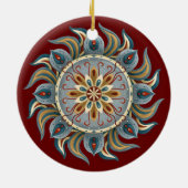 Painterly Mandala Keramisch Ornament (Achterkant)