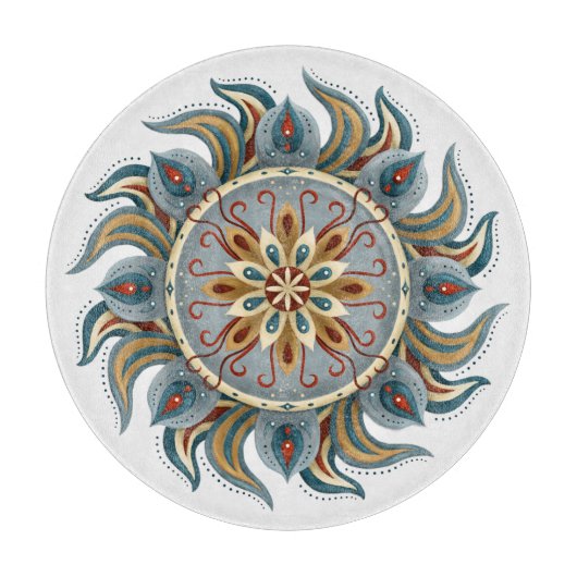 Painterly Mandala Snijplank (Voorkant)