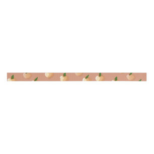 Painterly Peaches Ribbon Grosgrain Lint