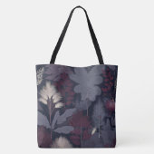 Painterly Plum Fig & Pampas Grass Autumn Tote Bag (Dos)
