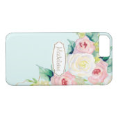 Painterly Simple Moderne Waterverf Floral Rozen Case-Mate iPhone Case (Achterkant (Horizontaal))