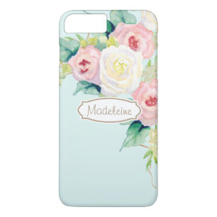 Painterly Simple Moderne Waterverf Floral Rozen iPhone 8 Plus / 7 Plus Hoesje