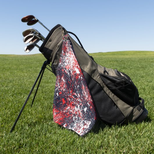 Painterly Splash Decor op een Golfhanddoek (Groen)