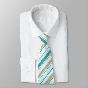 Painterly Striped Mint Two-Sided Wedding Stropdas