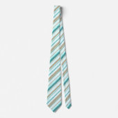 Painterly Striped Mint Two-Sided Wedding Stropdas (Voorkant)