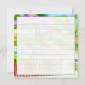 Painterly Tropical Bahama Islands Beach Patroon Kaart (Achterkant)