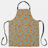 Painterly Waterverf Herfst Pompoenen Sinaasappel/G Schort (Voorkant)