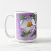 Painterly White Southern Magnolias op Lavender Mok (Links)
