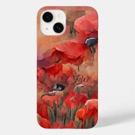 Painterrode papies en aangepaste tekst Case-Mate iPhone 14 hoesje