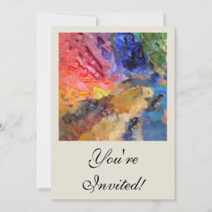 Painter's Palette Kleurrijke Verf Kaart