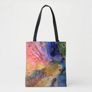 Painter's Palette Kleurrijke Verf Tote Bag