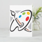 Painters Palette-uitnodigingen Kaart (Staand voorkant)