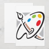 Painters Palette-uitnodigingen Kaart (Voorkant / Achterkant)