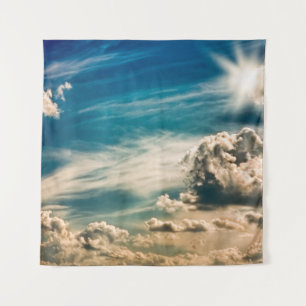 Paintery sky. Mooie dramatische hemel met wolken e Wandkleed