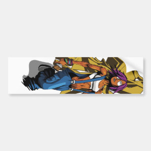 Paintgurl gouden graf bumpersticker