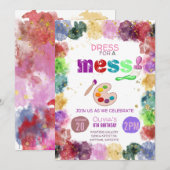 Painting Birthday Party Kaart (Voorkant / Achterkant)