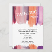 Painting Birthday Party Kaart (Voorkant)
