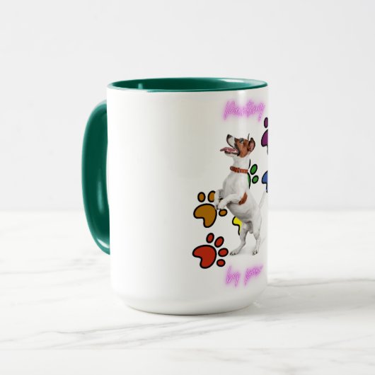 "PAINTING BY PAW" COMBO TWEE TONED MOK. MOK (Voorkant links)