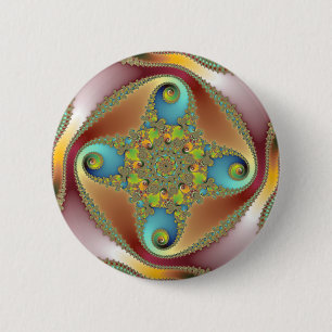 Painting - Fractal Art Ronde Button 5,7 Cm