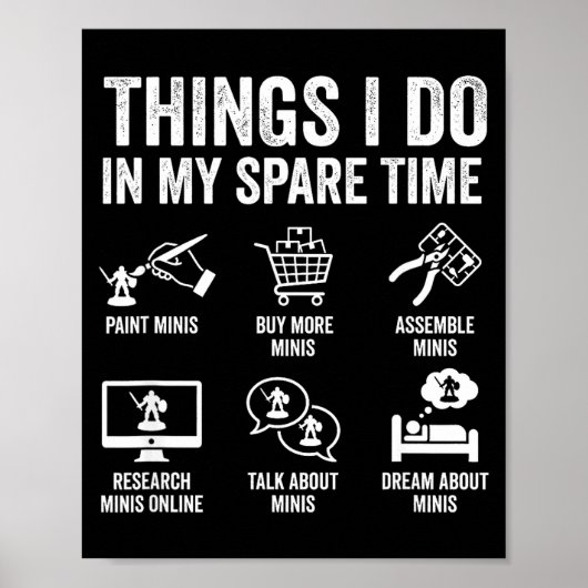 Painting Miniatures Tabletop Wargame Board Games E Poster (Voorkant)