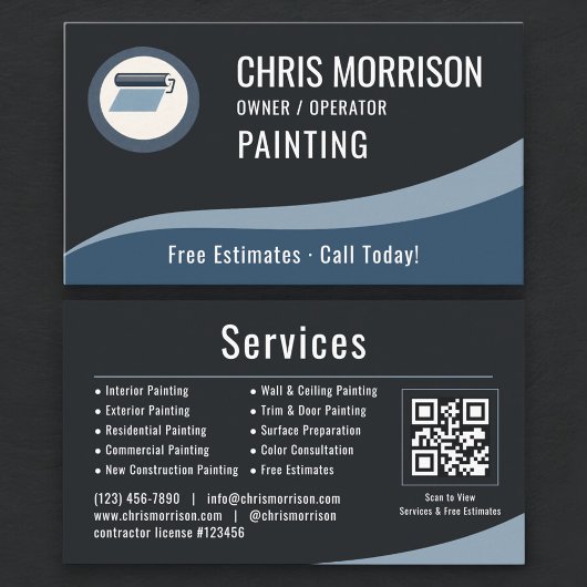 Painting Painter QR Code Visitekaartje