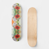 Painting skateboard rouge blanc (Recto)