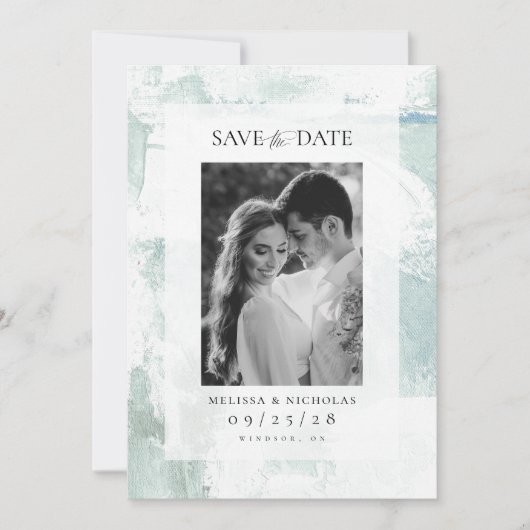 Painting texture photo save the date (Voorkant)