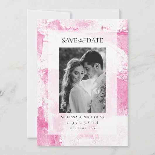 Painting texture photo save the date (Voorkant)