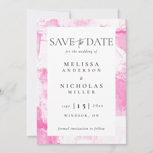 Painting texture save the date (Voorkant)