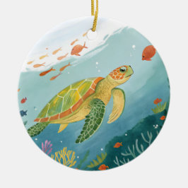 Painting Turtle Keramisch Ornament