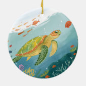 Painting Turtle Keramisch Ornament (Achterkant)