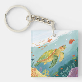 Painting Turtle Sleutelhanger