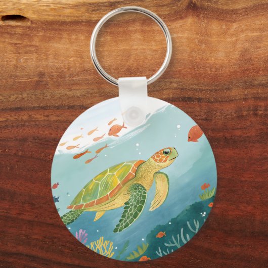 Painting Turtle Sleutelhanger (Achterkant)