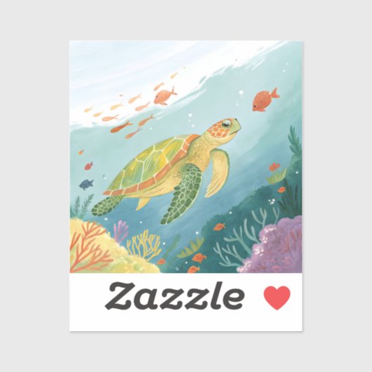 Painting Turtle Sticker (Vel)