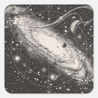 Paintings for Space Lovers Vierkante Sticker