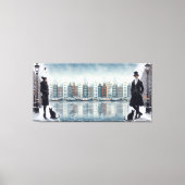 Paintings from Amsterdam & modern fashion models Canvas Afdruk (Voorkant)