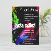 Paints Art show uitnodiging (Staand voorkant)