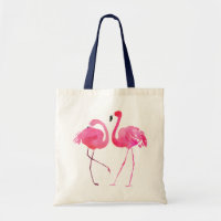 Pair Of Cute Pink Flamingo Illustration