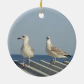 Pair of Seagulls Keramisch Ornament (Achterkant)