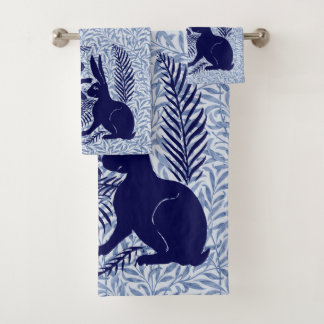Paire Art nouveau de lapins De Morgan et Morris