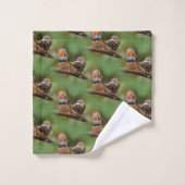 Paire Cheeky de Zebra Finches Songbirds (Gant de toilette)