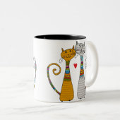 Paire de chat en amour - Mug (Devant droit)