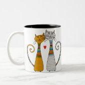 Paire de chat en amour - Mug (Gauche)