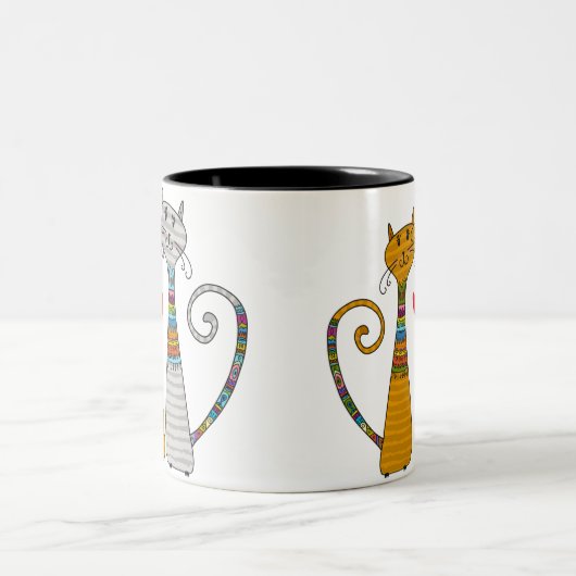Paire de chat en amour - Mug (Centre)